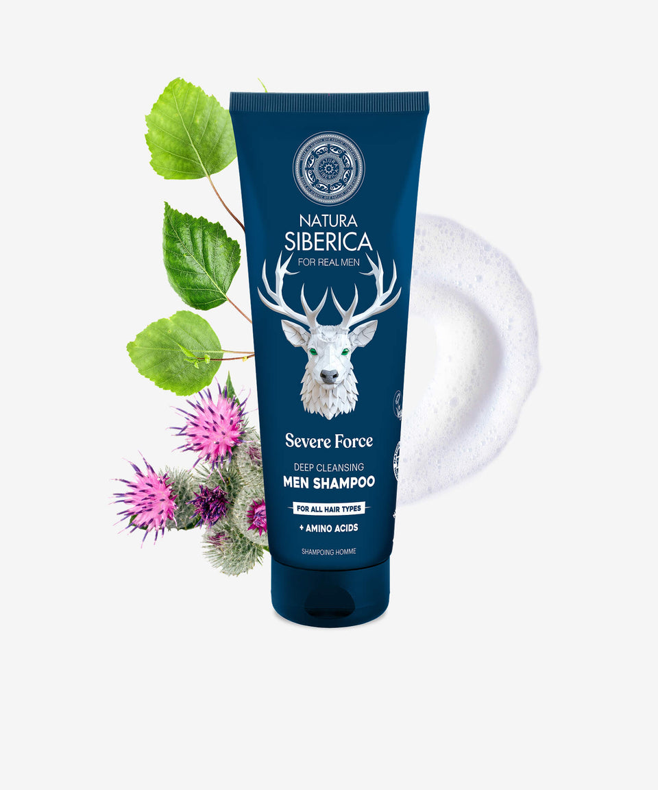 Severe Force. Deep Cleansing Men Shampoo. For All Hair Types