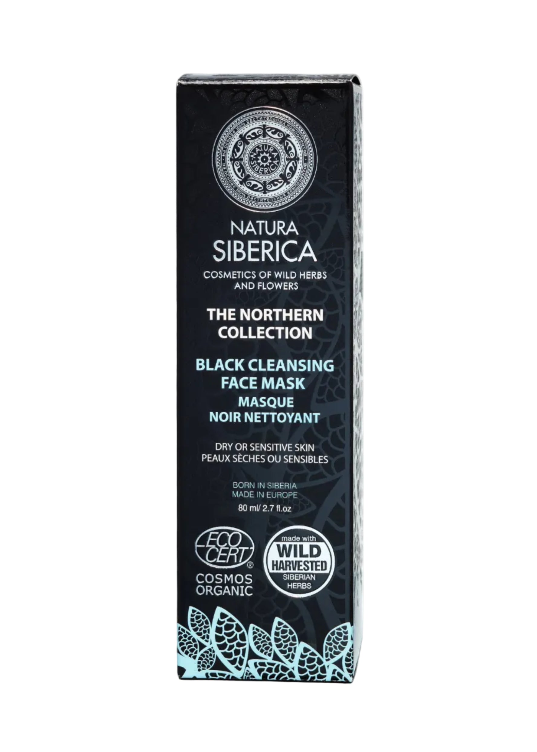 A pack containing Natura Siberica black cleansing face mask tube