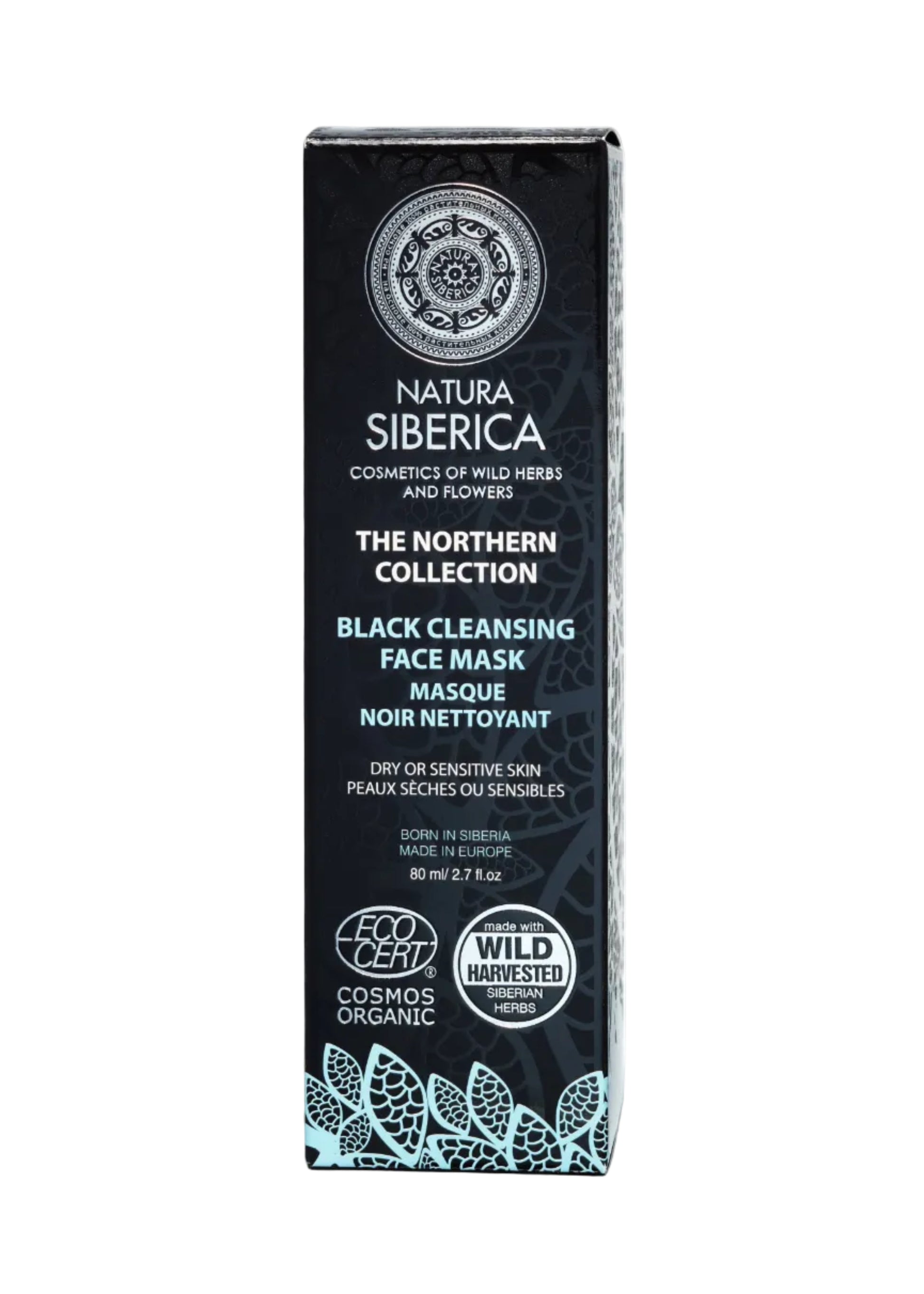 A pack containing Natura Siberica black cleansing face mask tube