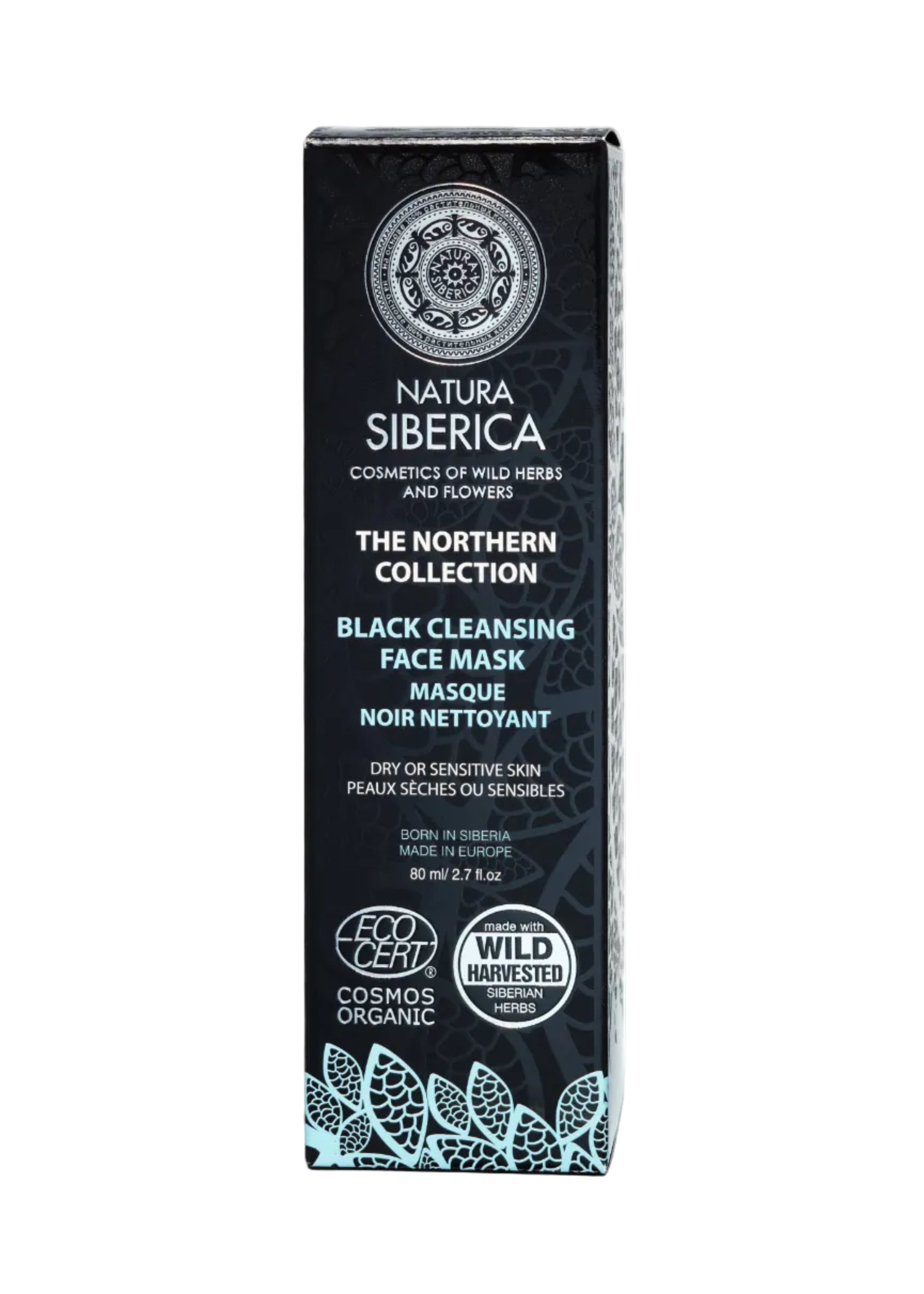 A pack containing Natura Siberica black cleansing face mask tube