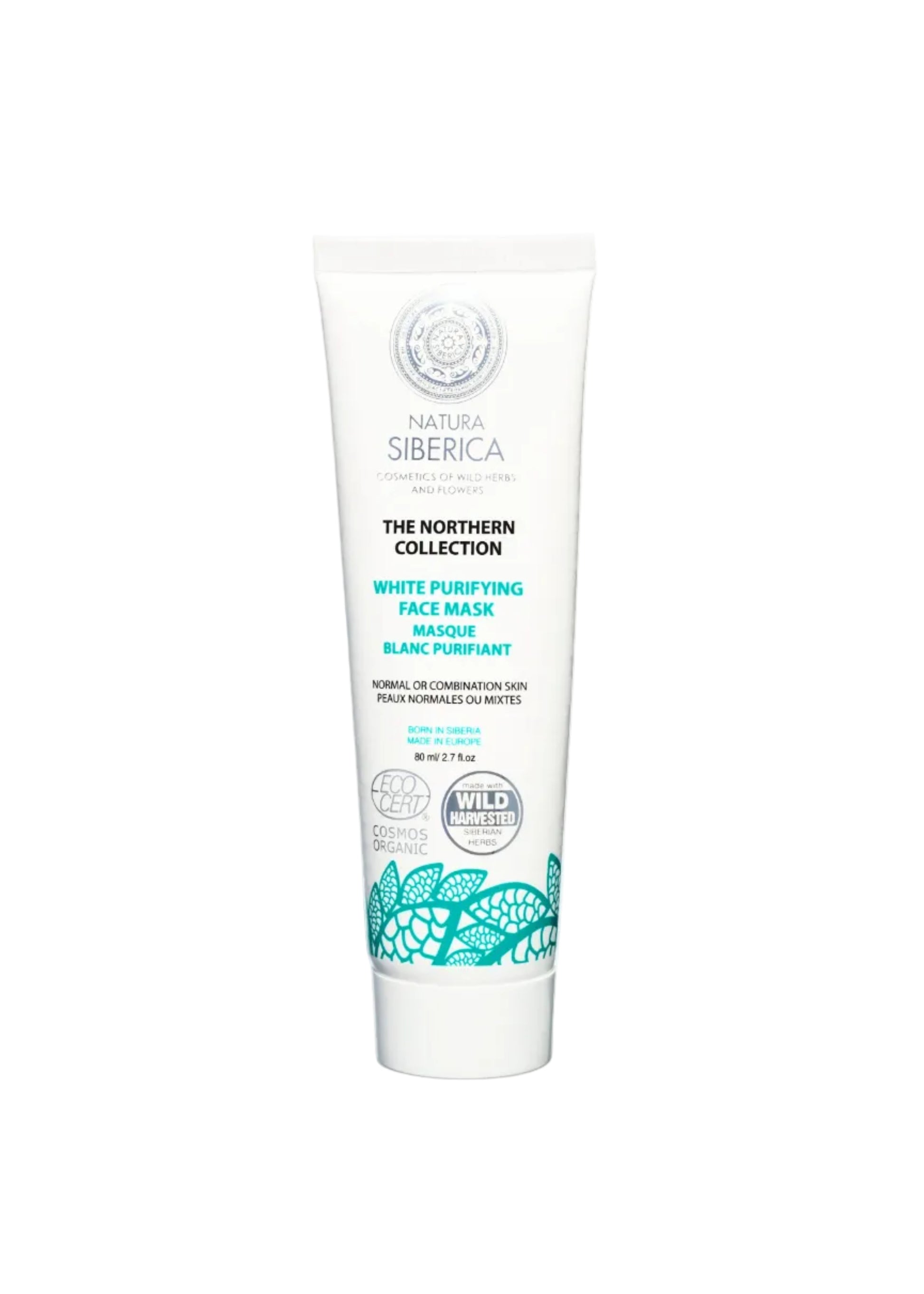 A tube of white purifying face mask by Natura Siberica 