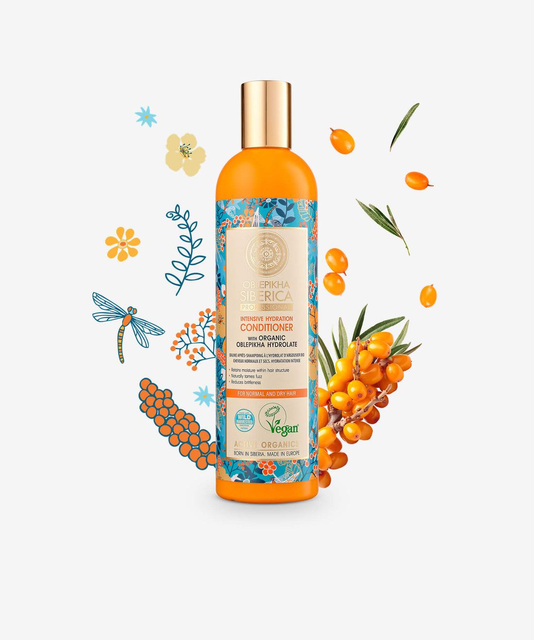 Conditioner With Organic Oblepikha Hydrolate For Normal And Dry Hair