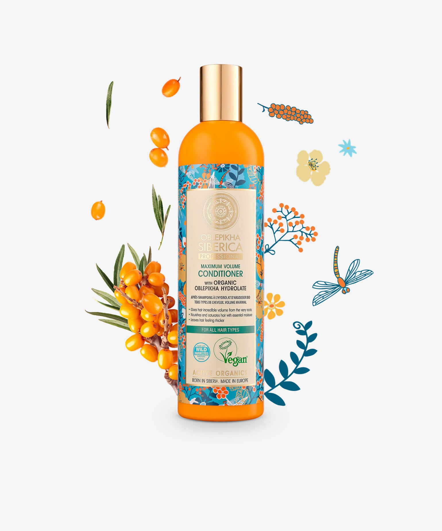 Conditioner With Organic Oblepikha Hydrolate For All Hair Types