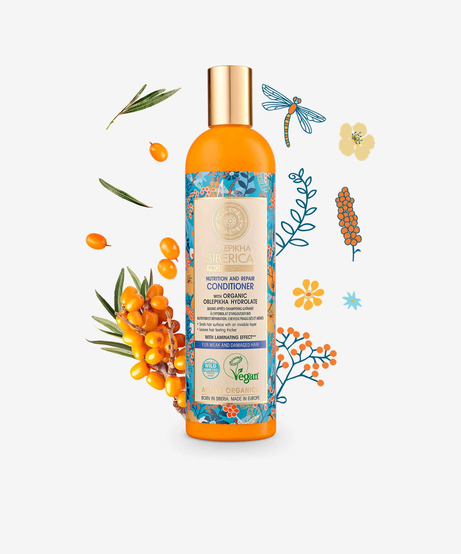 Conditioner With Organic Oblepikha Hydrolate For Weak And Damaged Hair