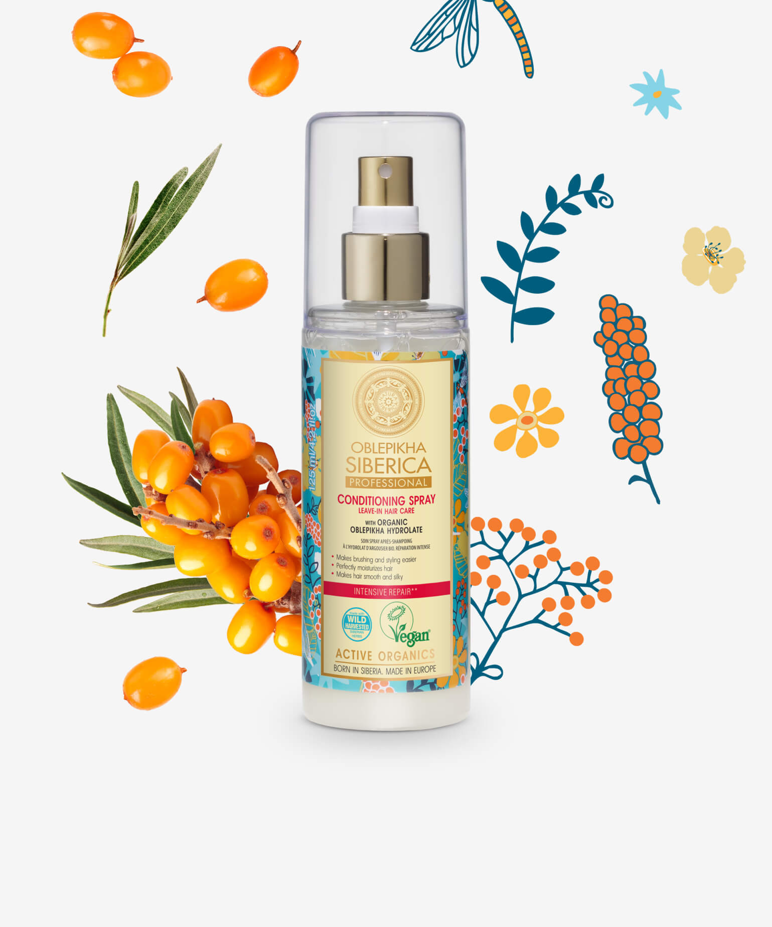 Conditioning Spray With Organic Oblepikha Hydrolate