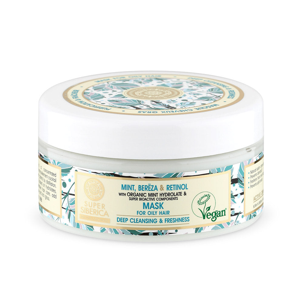 Super Siberica Mint, Bereza & Retinol. Mask For Oily Hair