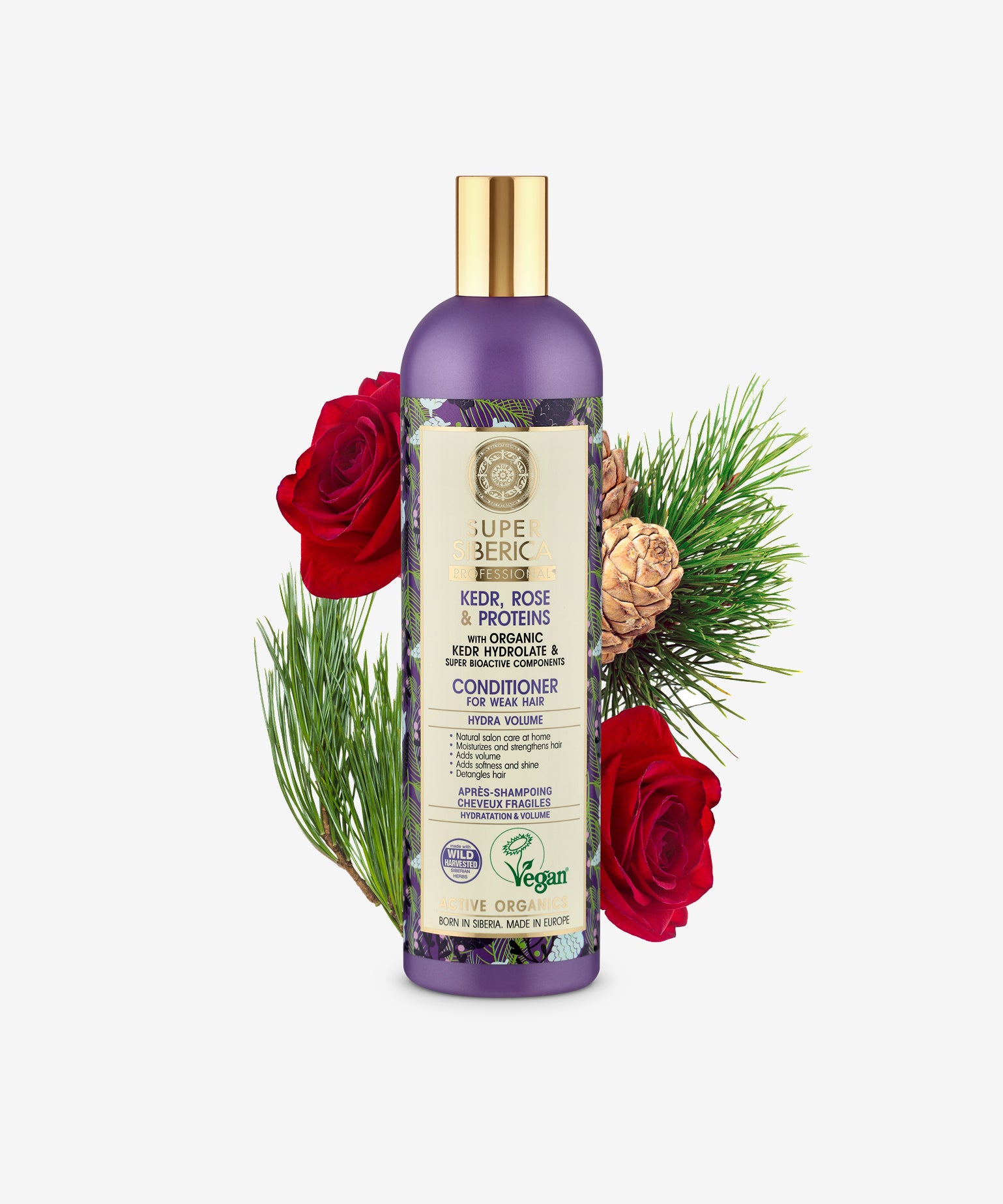Super Siberica Kedr, Rose & Proteins. Conditioner For Weak Hair