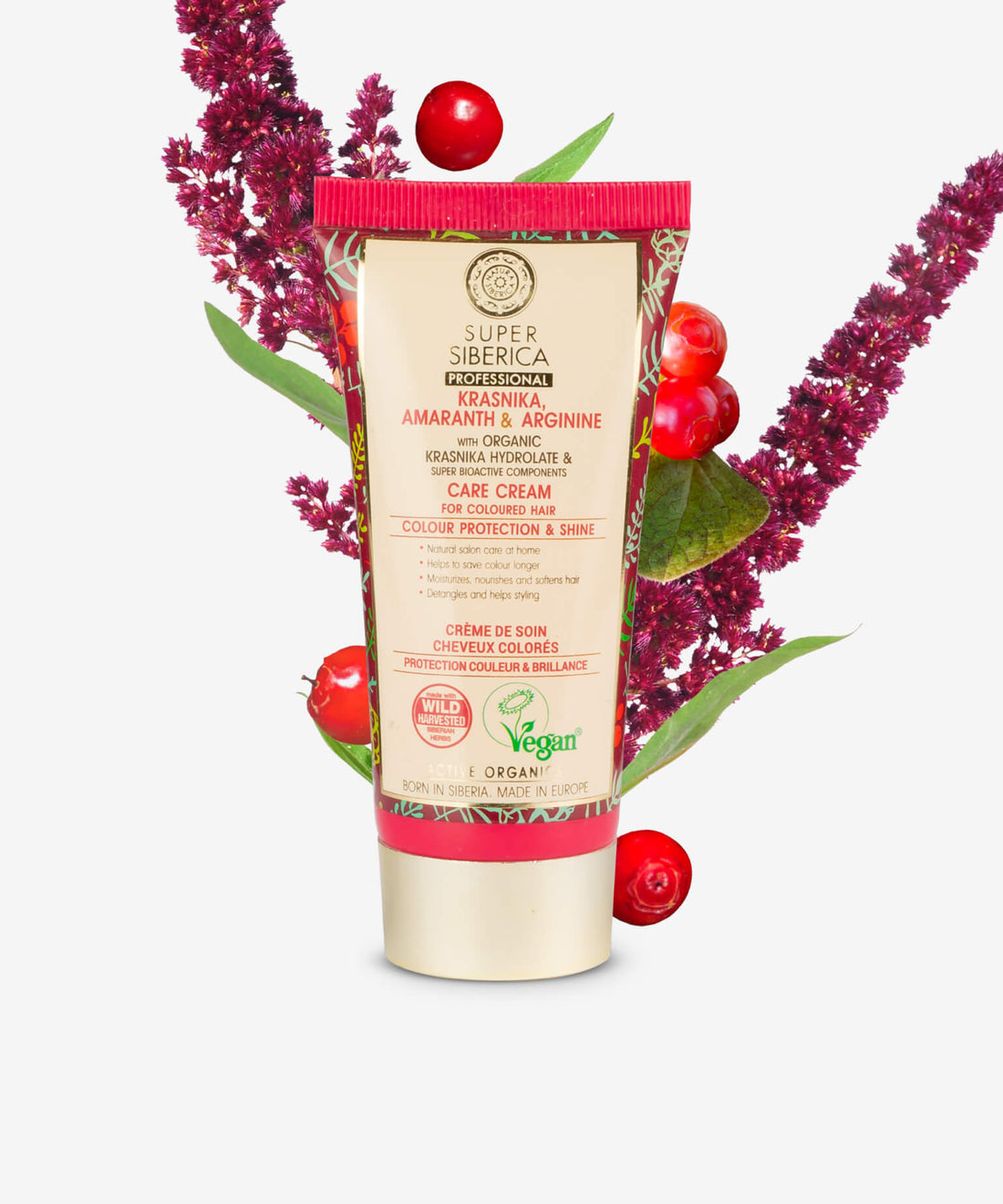 Super Siberica Krasnika, Amaranth & Arginine. Care Cream For Coloured Hair