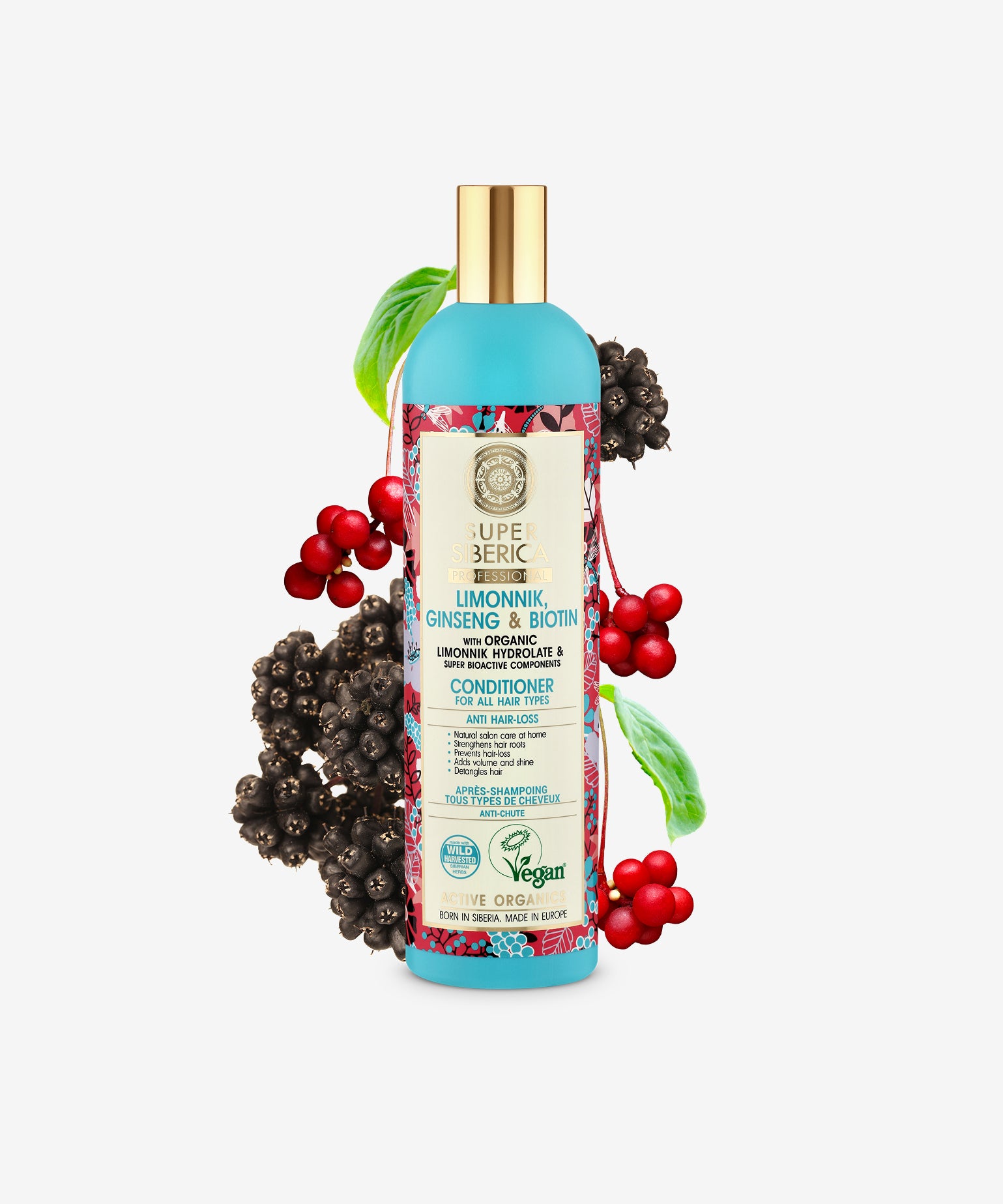 Super Siberica Limonnik, Ginseng & Biotin. Conditioner For All Hair Types