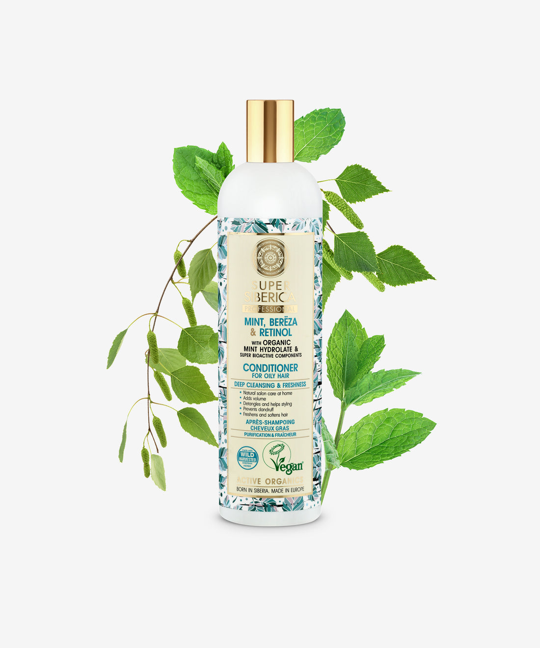 Super Siberica Mint, Bereza & Retinol. Conditioner For Oily Hair