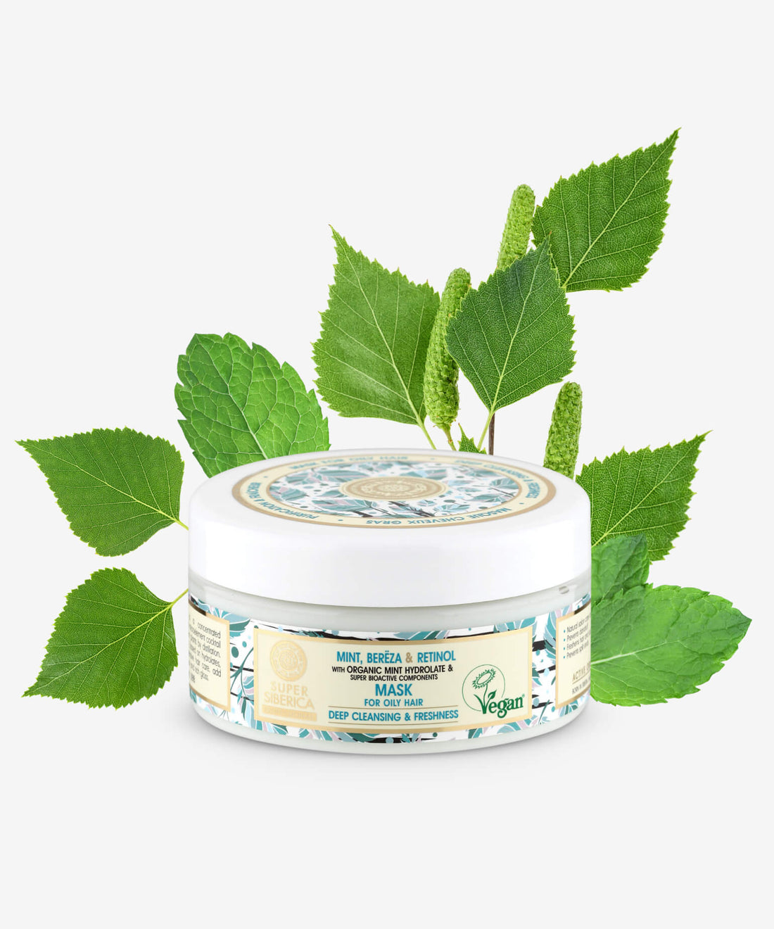 Super Siberica Mint, Bereza & Retinol. Mask For Oily Hair