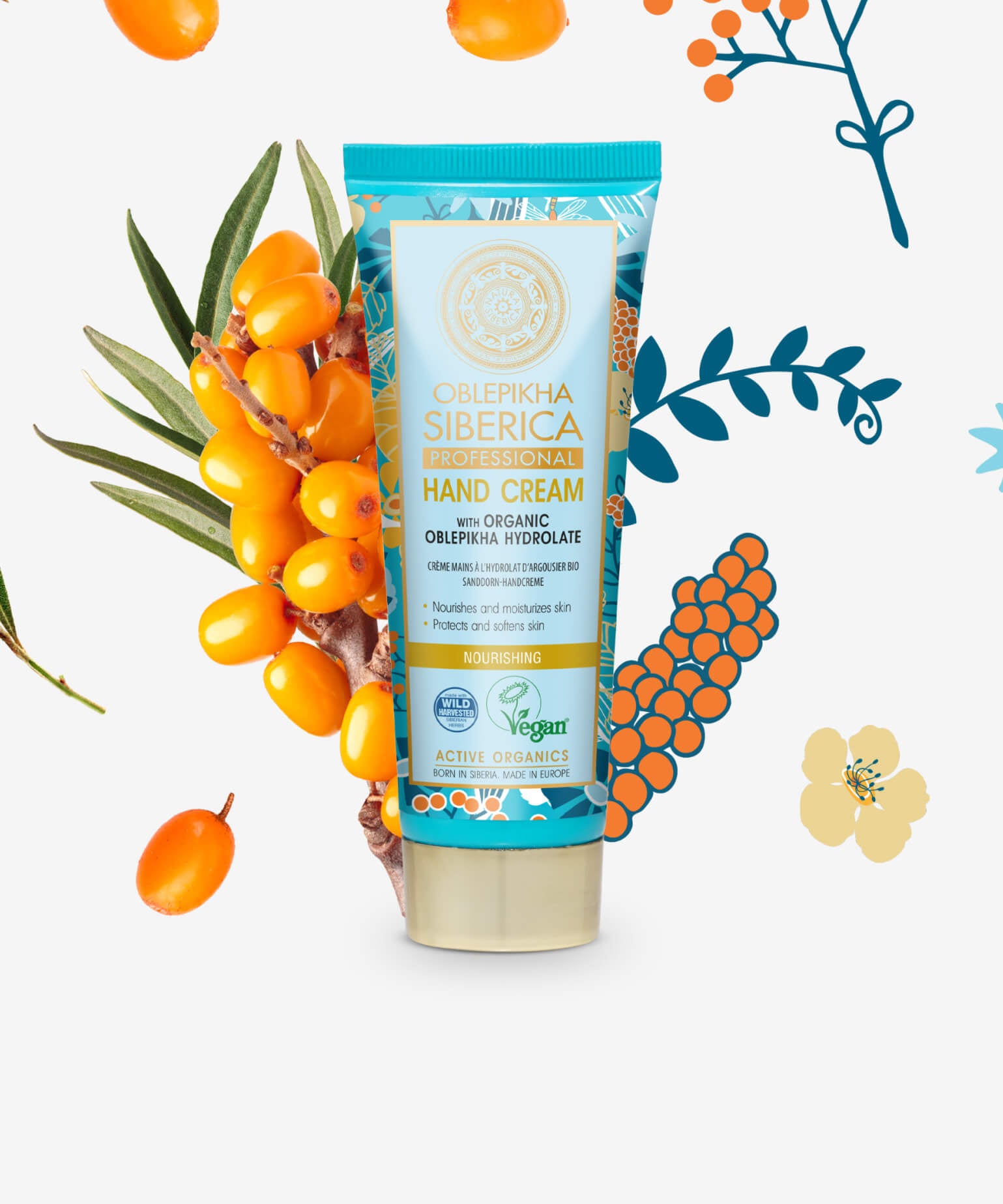 Hand Cream With Organic Oblepikha Hydrolate