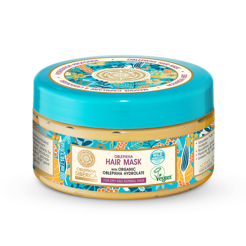 Hair Mask With Organic Oblepikha Hydrolate For Dry And Normal Hair