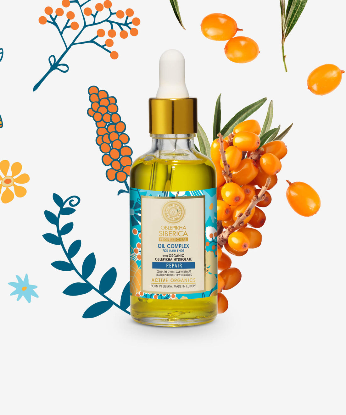 Oil Complex For Damaged Hair With Organic Oblepikha Hydrolate