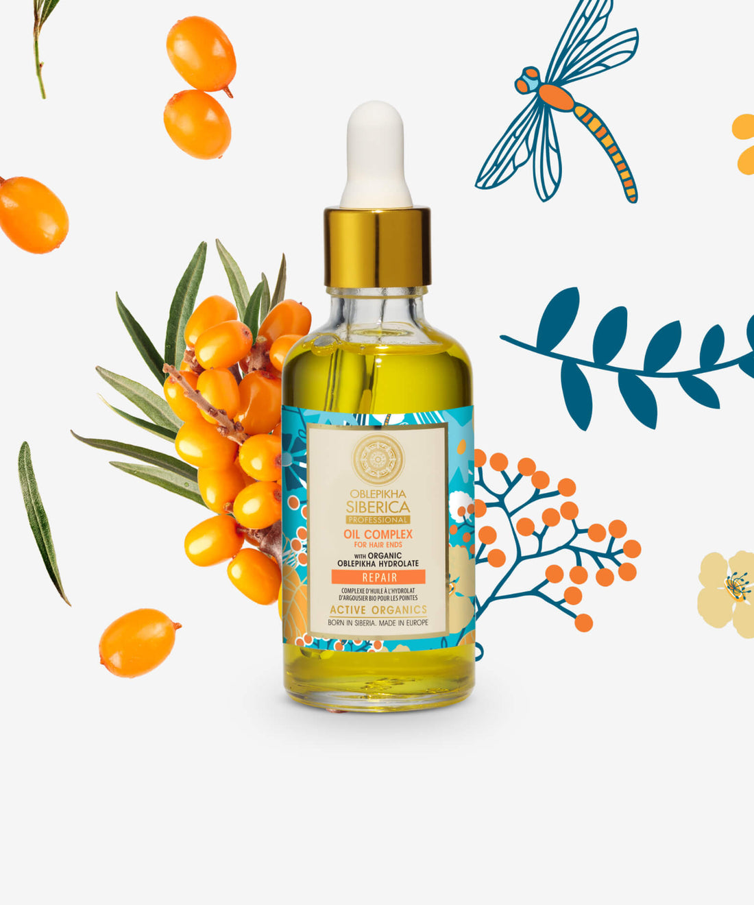 Oil Complex For Hair Ends With Organic Oblepikha Hydrolate