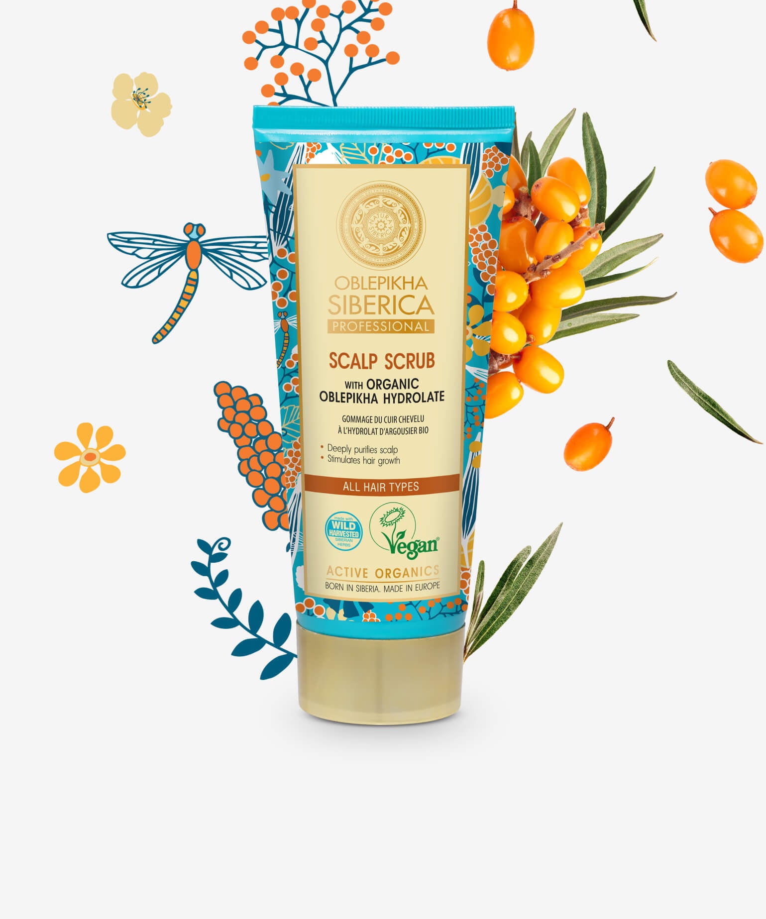 Scalp Scrub With Organic Oblepikha Hydrolate