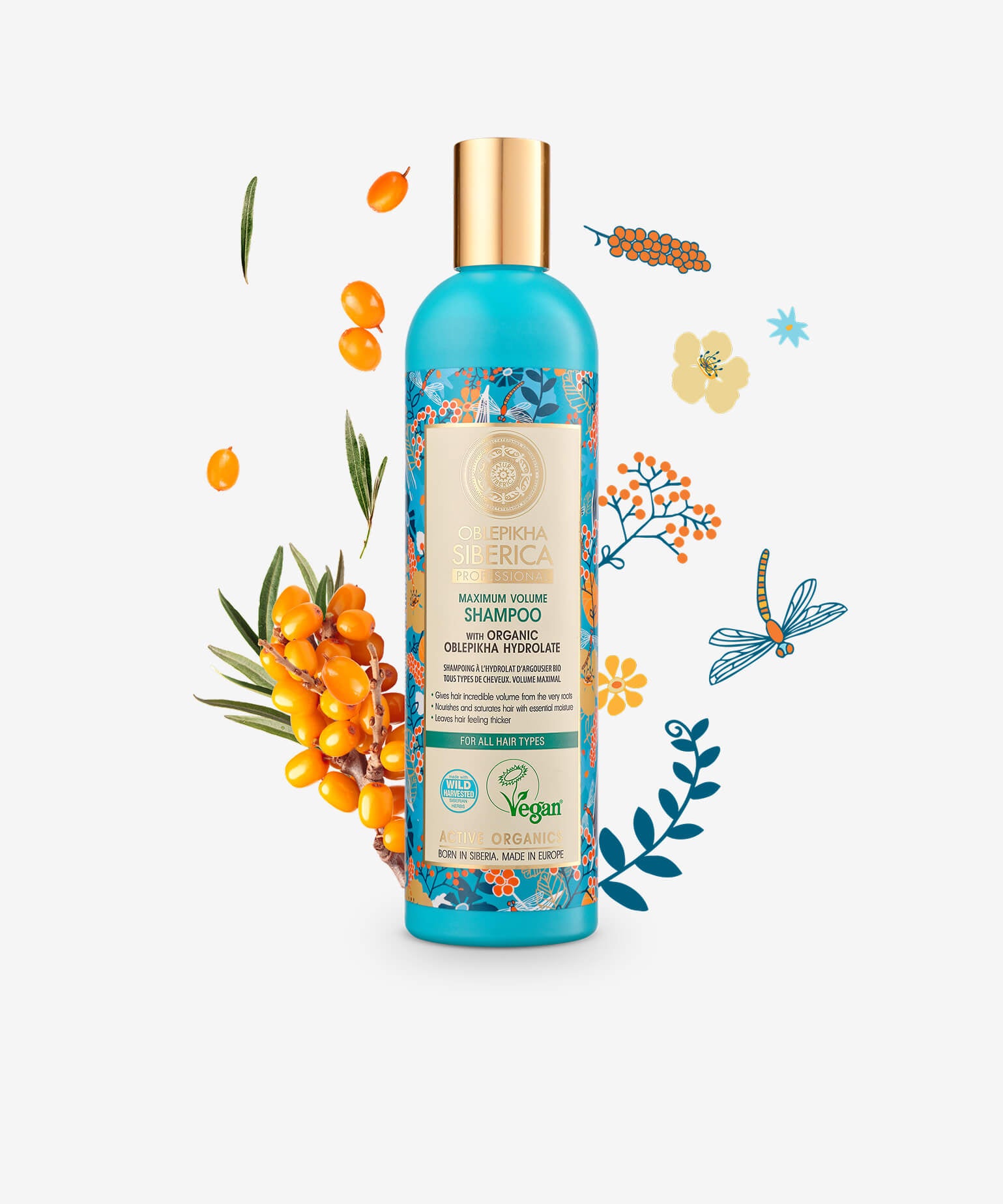 Shampoo With Organic Oblepikha Hydrolate For All Hair Types