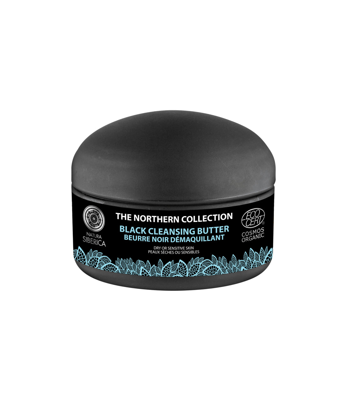 A jar of black cleansing butter for dry and sensitive skin from Natura Siberica "Northern Collection"