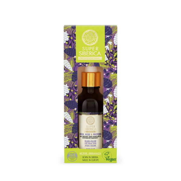 Super Siberica Kedr, rose & proteins. Fluid-filler for weak hair