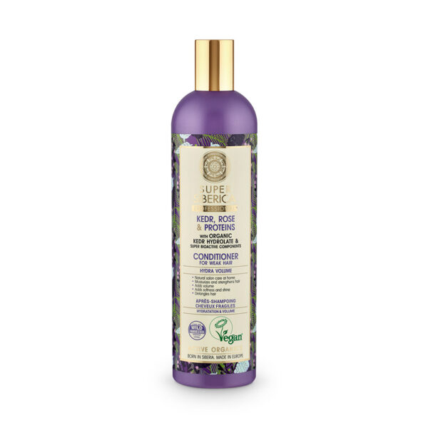 Super Siberica Kedr, rose & proteins. Conditioner for Weak Hair