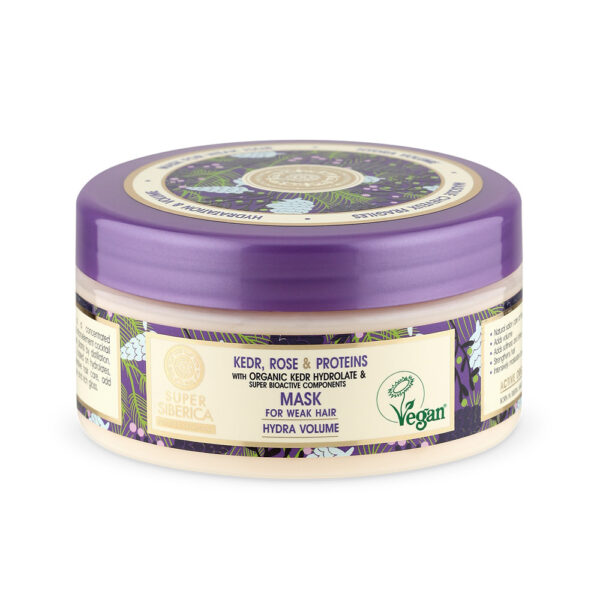 Super Siberica Kedr, rose & proteins. Mask for Weak Hair