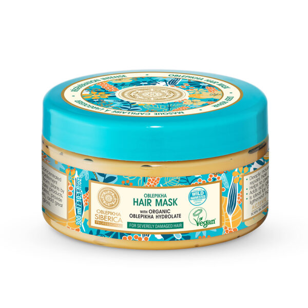 Hair Mask with Organic Oblepikha Hydrolate For Severely Damaged Hair